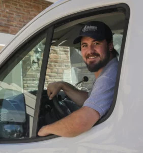 elkhorn technician driving service truck